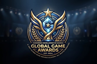 create award trophy logo with full copyright