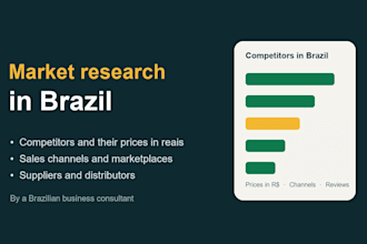 research the brazilian market for your product, competitors and prices