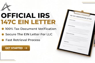 obtain official irs 147c ein verification letter for your US llc