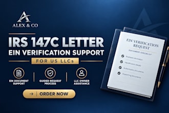 obtain official irs 147c ein verification letter for your US llc