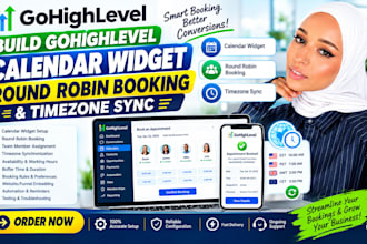 build gohighlevel calendar widget round robin booking and timezone sync