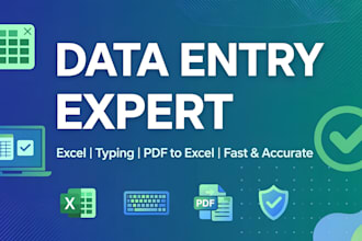 do data entry, excel, copy paste and typing work
