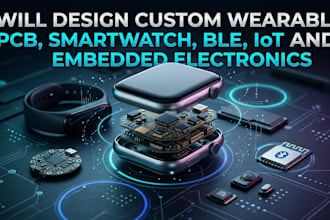 design custom wearable pcb smartwatch ble iot and embedded electronics