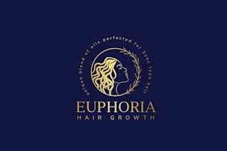 design modern hair oil beauty cosmetics logo