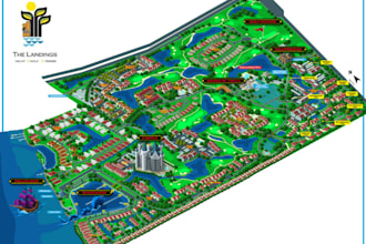 draw a map of the site plan, office, collage, school