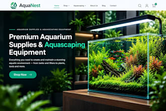 design aquarium supplies shopify aquascaping equipment website