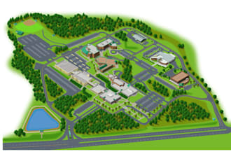 draw a map of the site plan, office, collage, school