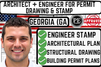 georgia architect for building permit drawing structural plan and engineer stamp