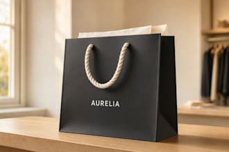 create premium shopping bag packaging design