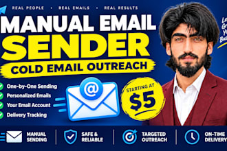 send cold emails one by one for outreach use gmail, outlook, mail chimp etc