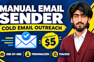 manually send cold emails one by one for email outreach