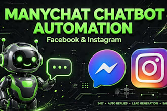 setup manychat chatbot automation for facebook and instagram page