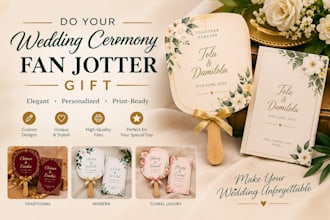 do your wedding ceremony fan jotter gift
