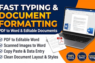 fast typing, pdf to word conversion