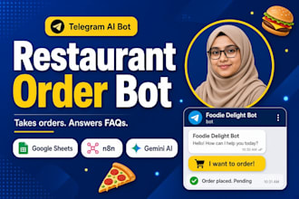 build a telegram ai chatbot for restaurant orders and support with n8n