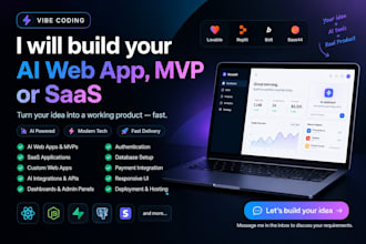 build your ai web app, mvp or saas with vibe coding