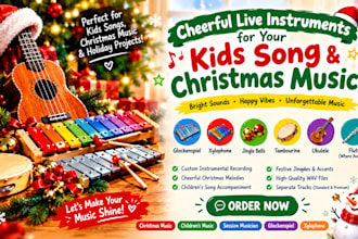 record live instruments for your kids song and christmas music