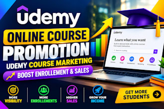 udemy online course promotion udemy course marketing boost enrollement sales