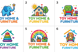 design a toy, home decor, and furniture logo