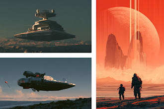 create star wars and sci fi illustrations