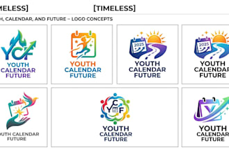 design a youth, calendar, and future logo