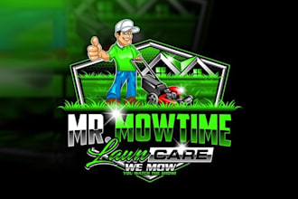 design lawn landscaping company logo