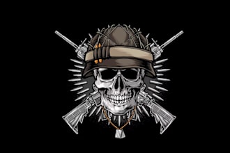 design army military tactical soldier logo