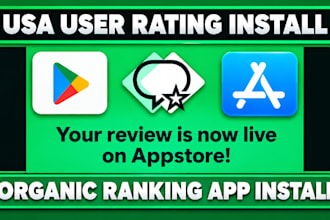add mobile game app marketing, 2000 USA IOS rating review, app download install