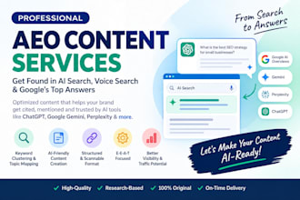 create aeo content for chatgpt, gemini, claude and perplexity