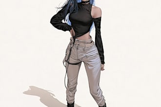 do a anime character art