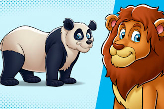 draw cute cartoon animals and pets