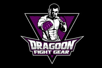 design an interesting dragoon fight gear logo
