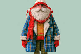 design cute cartoon christmas characters and mascots