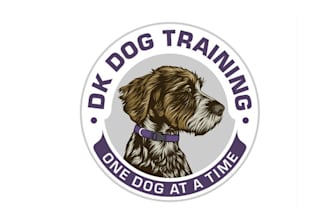 design vibrant dynamic dog training logo
