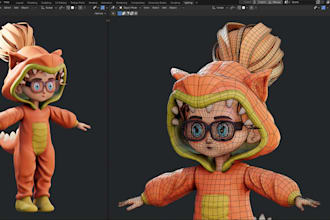 model 2d 3d character rig fix animate add 52 arkit blendshape blender cc5 iclone