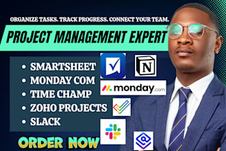 setup smartsheet monday com time champ notion zoho projects slack integration