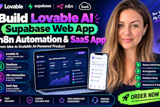 build lovable ai, supabase web app, n8n automation and saas app lovable dev