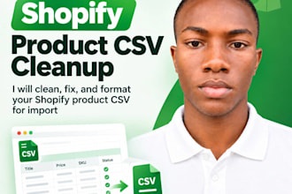 clean, fix and format your shopify CSV for import