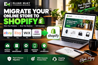 migrate ebay etsy wix woocommerce to shopify store migration product listing csv