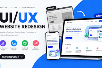 redesign your website with a modern responsive UI UX
