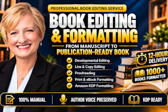 book editing and formatting, manuscript formatting and developmental book editor