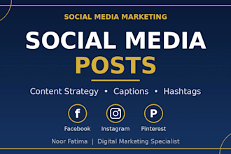 create social media posts with content strategy and hashtags