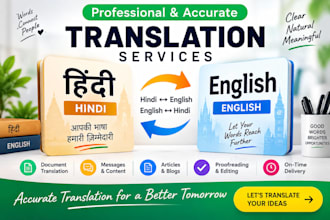 do english to hindi translations and proofreading