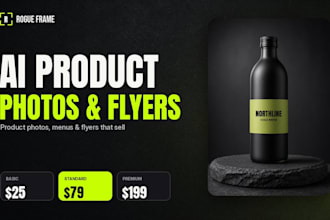 create ai product photography, menus and promo flyers