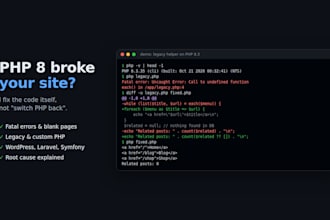 fix PHP 8 fatal errors in your legacy or custom PHP website