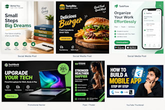 design professional social media posts and graphic designs