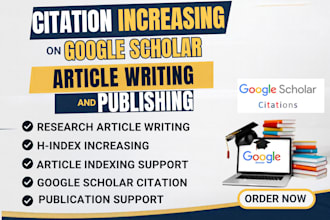 increase citation to google scholar, research article writing and publishing