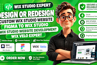 design, build or redesign a custom wix studio website, figma to wix studio