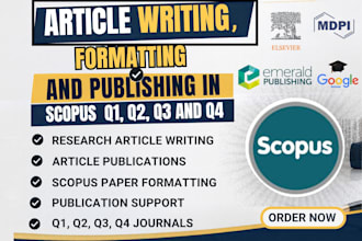 write google scholar scopus q1 to q4 research article formatting and publishing