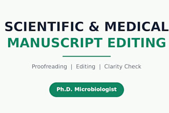 edit and proofread your scientific or medical manuscript